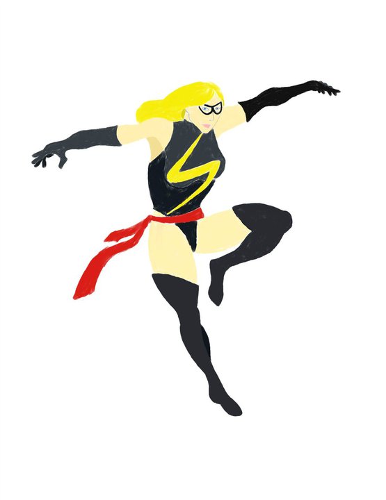 Miss Marvel Corel Painter X Oil Pastel.jpg