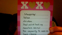 Tarvangian's Shopping List