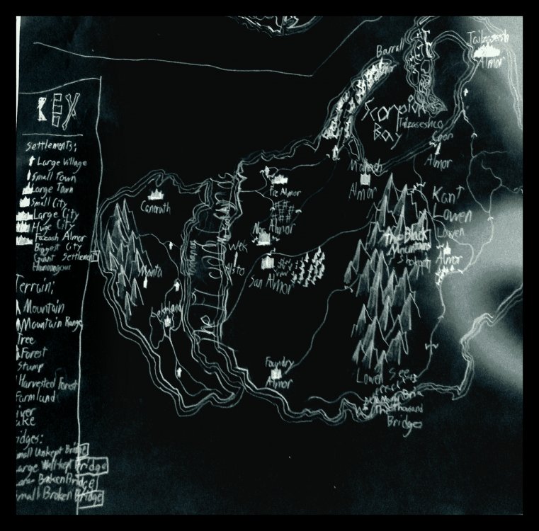 Black and blue map