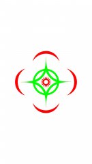 Cosmere red and green on white phone