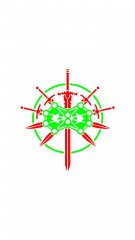 Stormlight green and red on white phone