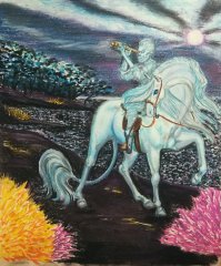 RoW Notum and his horse spren patrolling around Lasting Integrity in Shadesmar