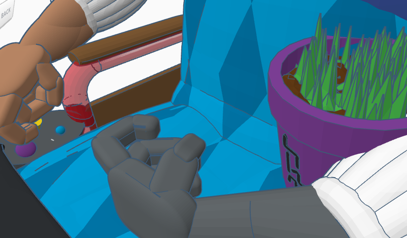 Rysn holding her pot of grass, Tvynk