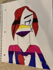 Sad lgbtq+ community person