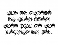 They Shall See the Hearts of Men (Steel Alphabet Font)