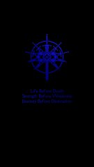 SA symbol w/ first ideal of KR blue gradient on black phone wallpaper