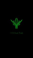 Truthwatchers green gradient on black phone wallpaper