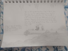Quirrel and the knight at Bluelake with dialogue (vague spoilers)