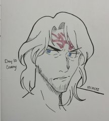 Inktober Day 10: Crabby Kaladin Stormblessed