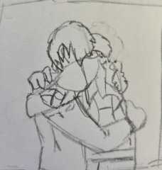Cep and (old concept art) erryin hugging